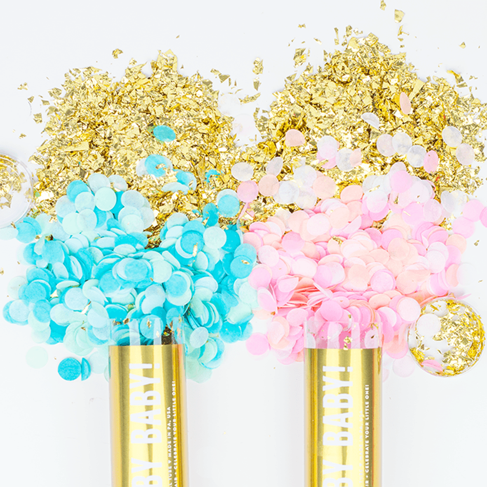 Gender Reveal Confetti Tube - It's a Girl, Shopsweetluluss