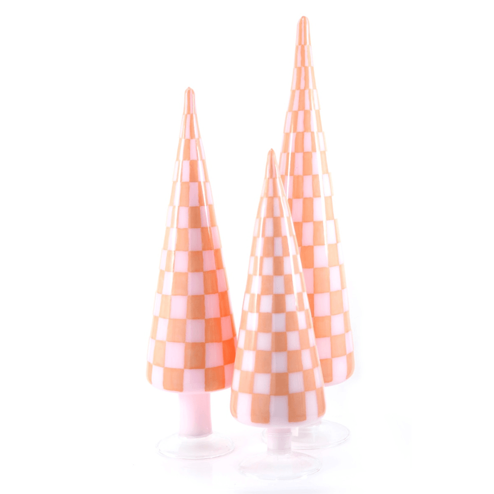 Glass Checker Tree Set - Coral, Shopsweetluluss