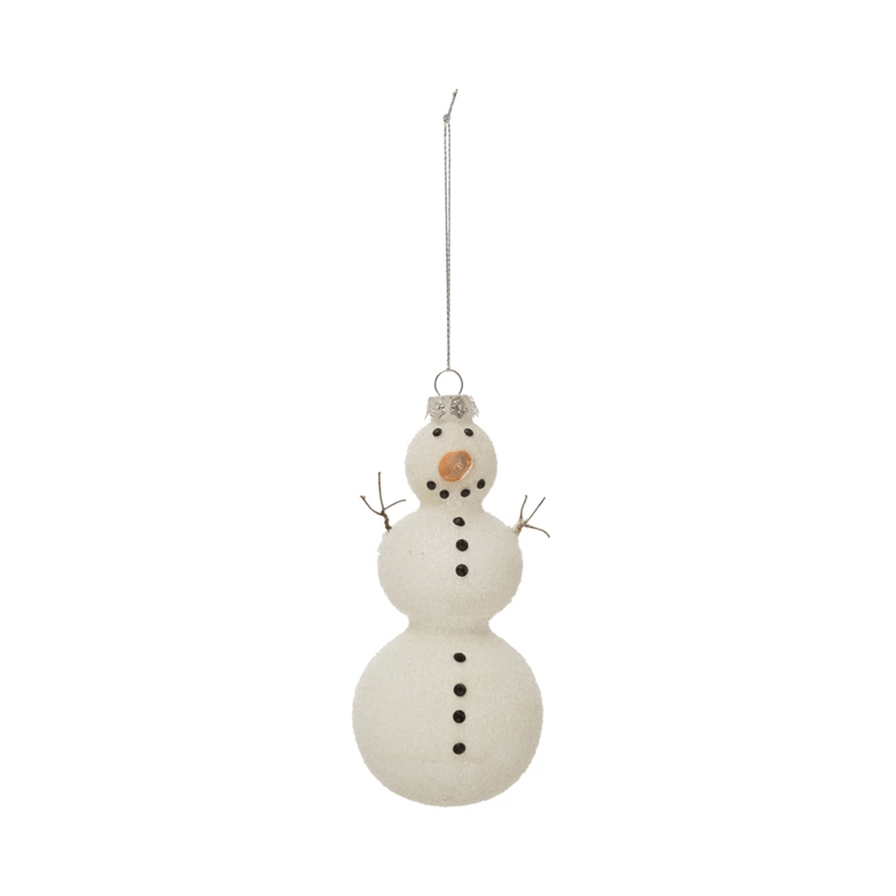 Glass Snowman Ornament, Shopsweetluluss