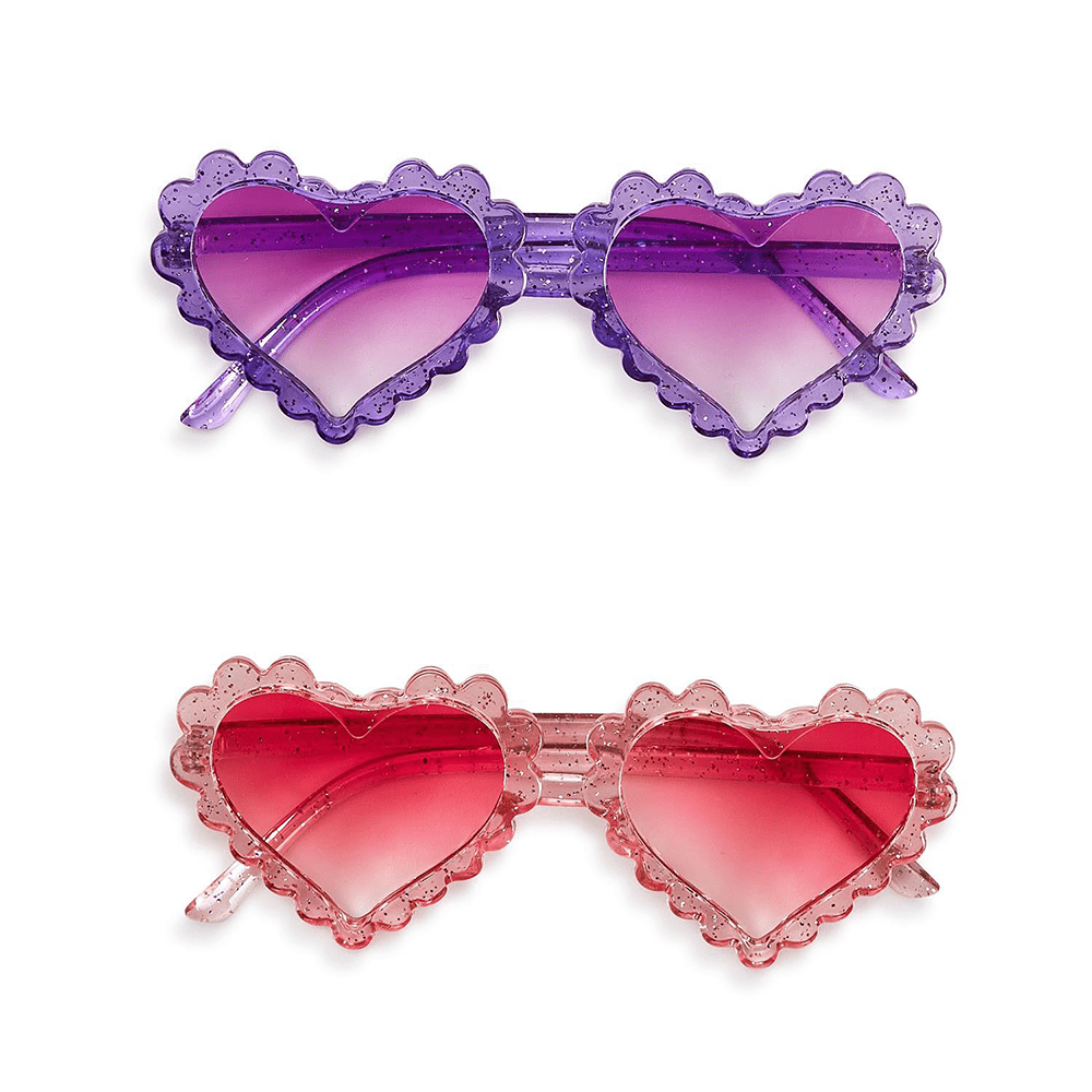 Glitter Heart Sunglasses - 2 Color Options, Shopsweetluluss