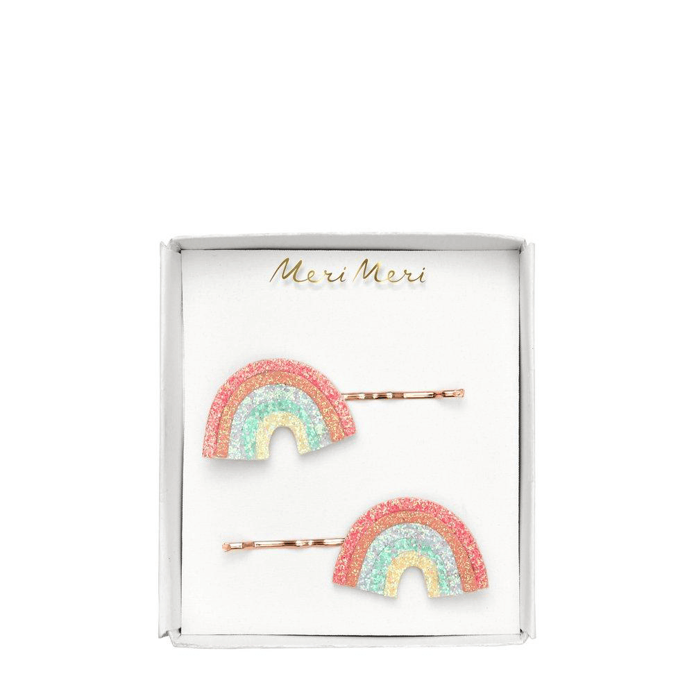 Glitter Rainbow Hair Slides, Shopsweetluluss