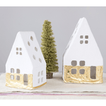 Gold Foil Paper Mache House - 2 Size Options, Shopsweetluluss