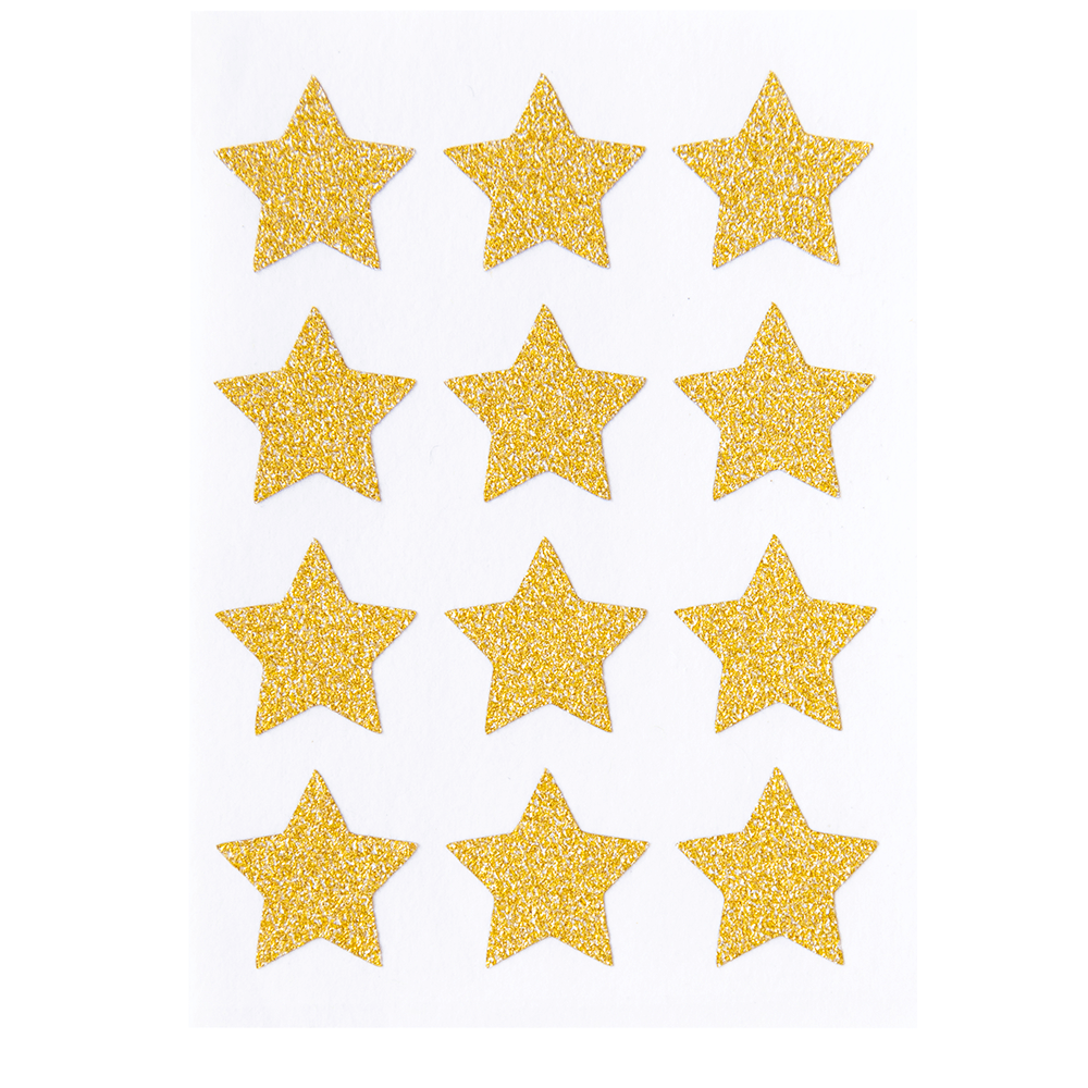 Gold Glitter Star Sticker Set, Shopsweetluluss