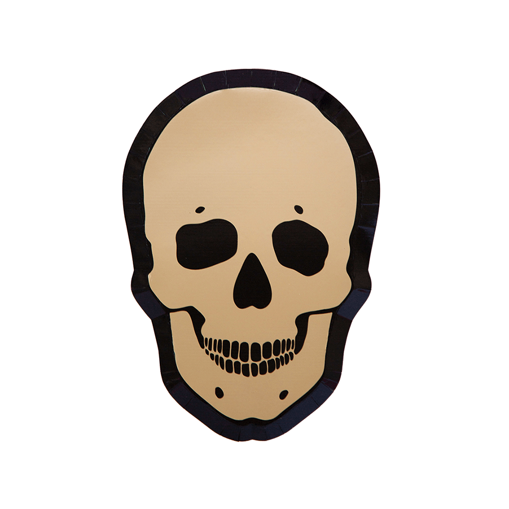 Gold Skull Dessert Plates, Shopsweetluluss