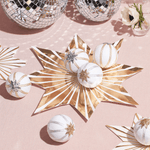 Gold Stripe Star Plates, Shopsweetluluss