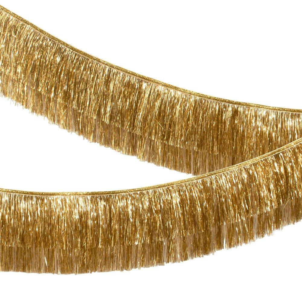 Gold Tinsel Fringe Garland, Shopsweetluluss