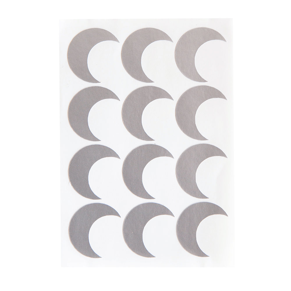 Grey Crescent Moon Sticker Set, Shopsweetluluss