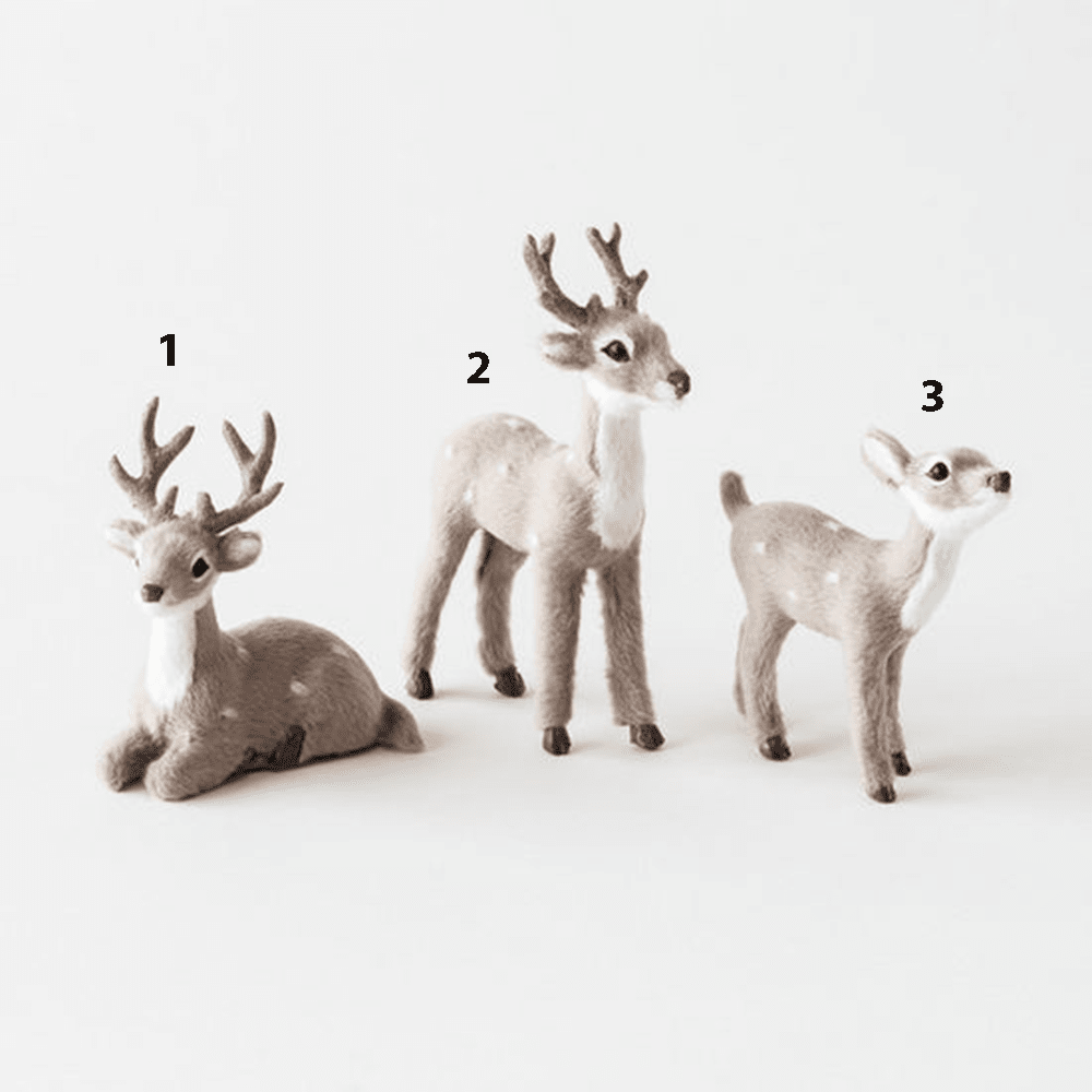 Grey Deer Ornament - 3 Style Options, Shopsweetluluss