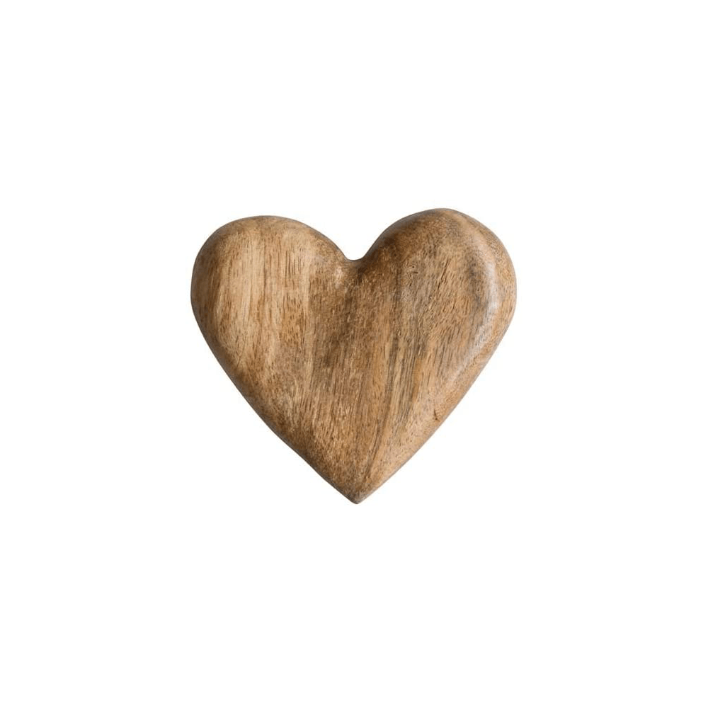 Hand-Carved Mango Wood Heart, Shopsweetluluss