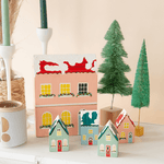 Hand-Painted Mango Wood House, 7" - 2 Color Options, Shopsweetluluss