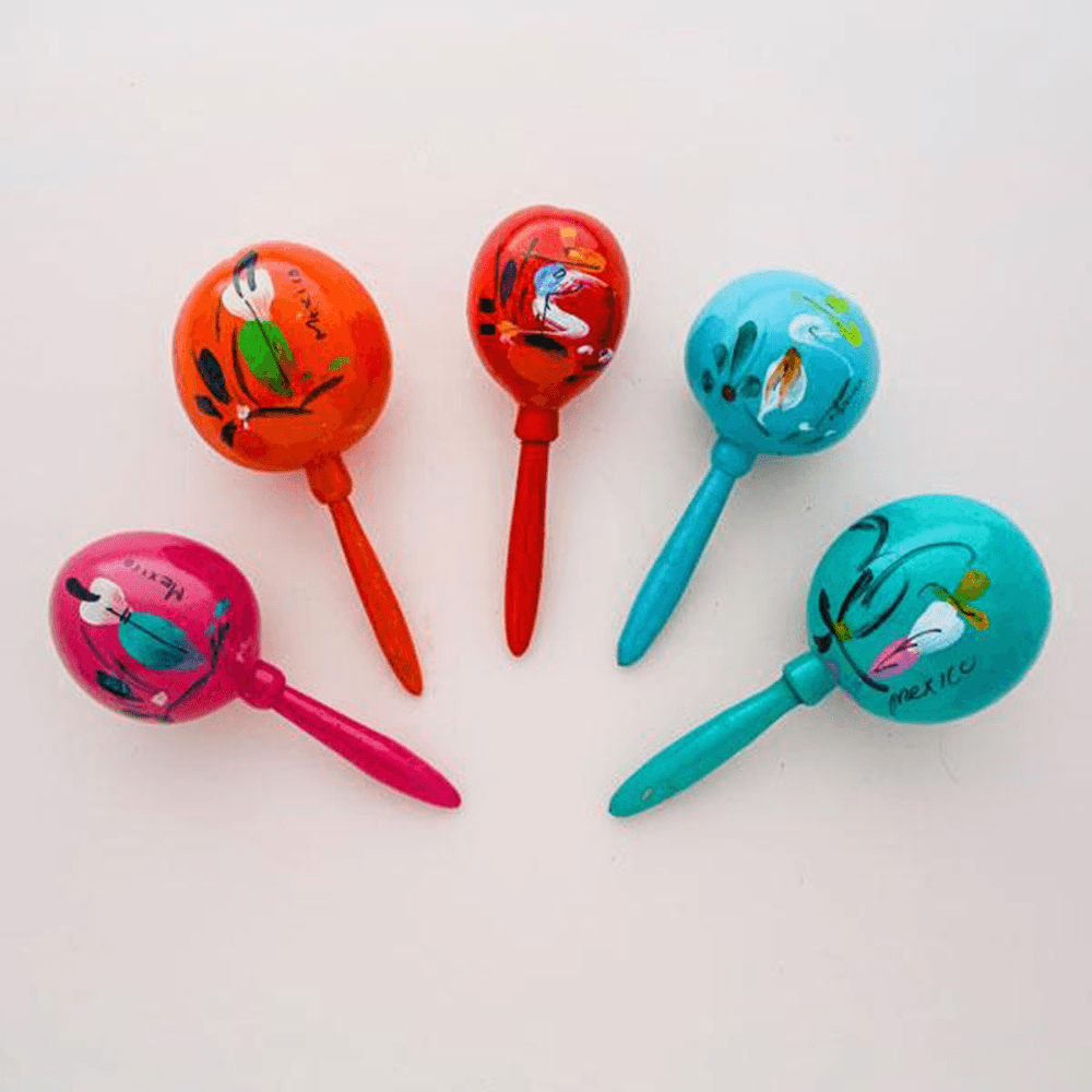 Hand Painted Maracas - Coral, Shopsweetluluss