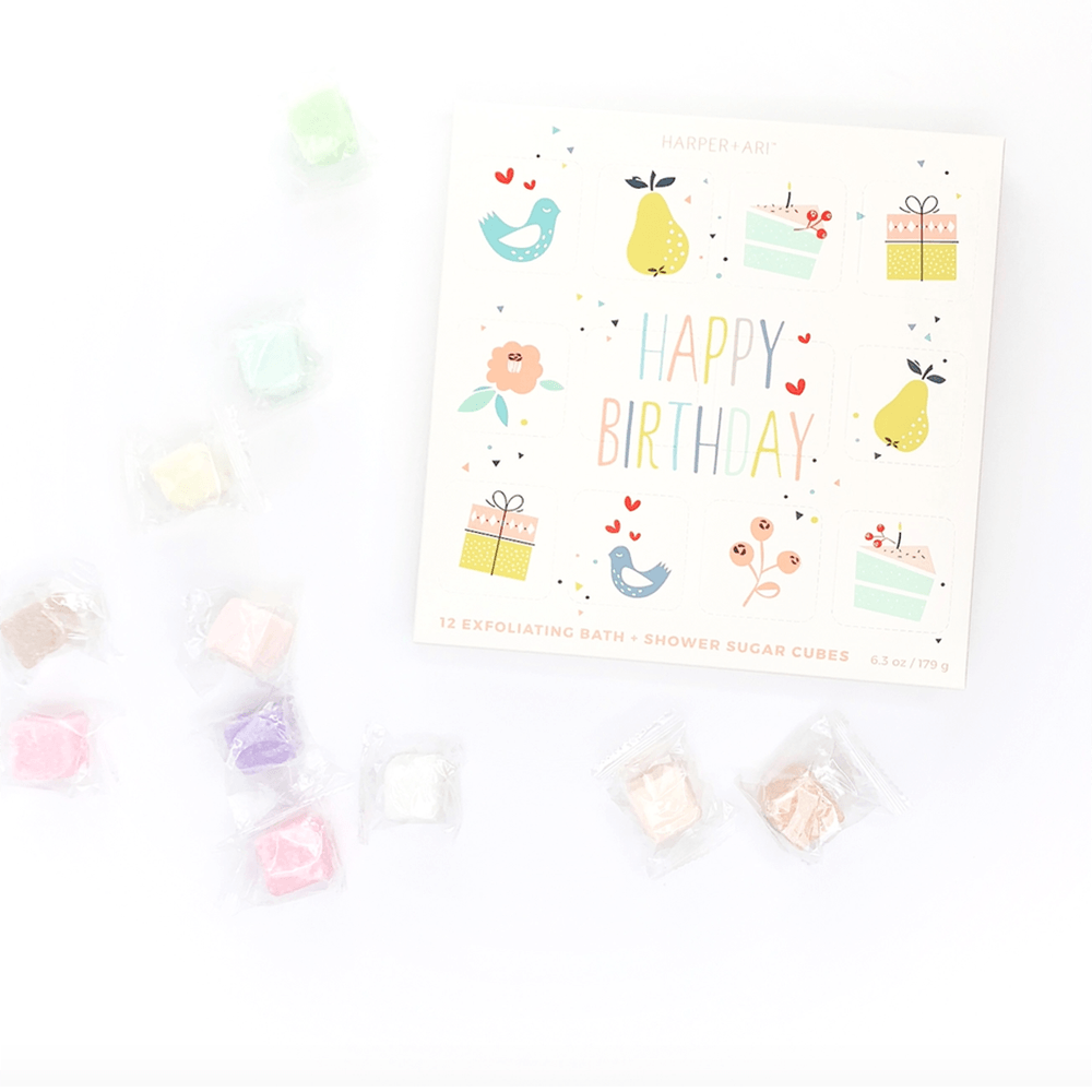 Happy Birthday Sugar Cube Scrub Gift Set, Shopsweetluluss