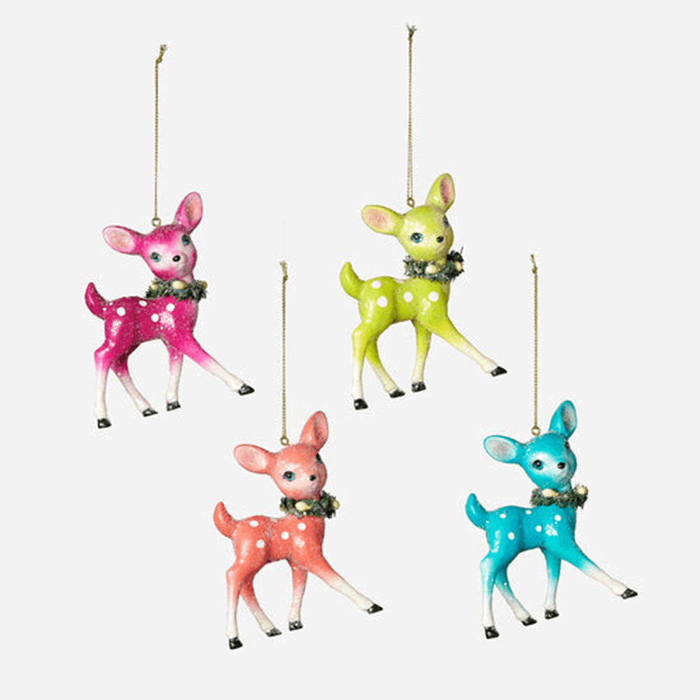 Holiday Fawn Ornament - 4 Color Options, Shopsweetluluss