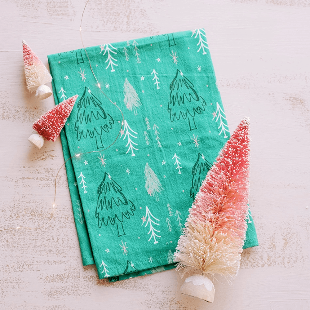 Holiday Trees Flour Sack Towel, Shopsweetluluss