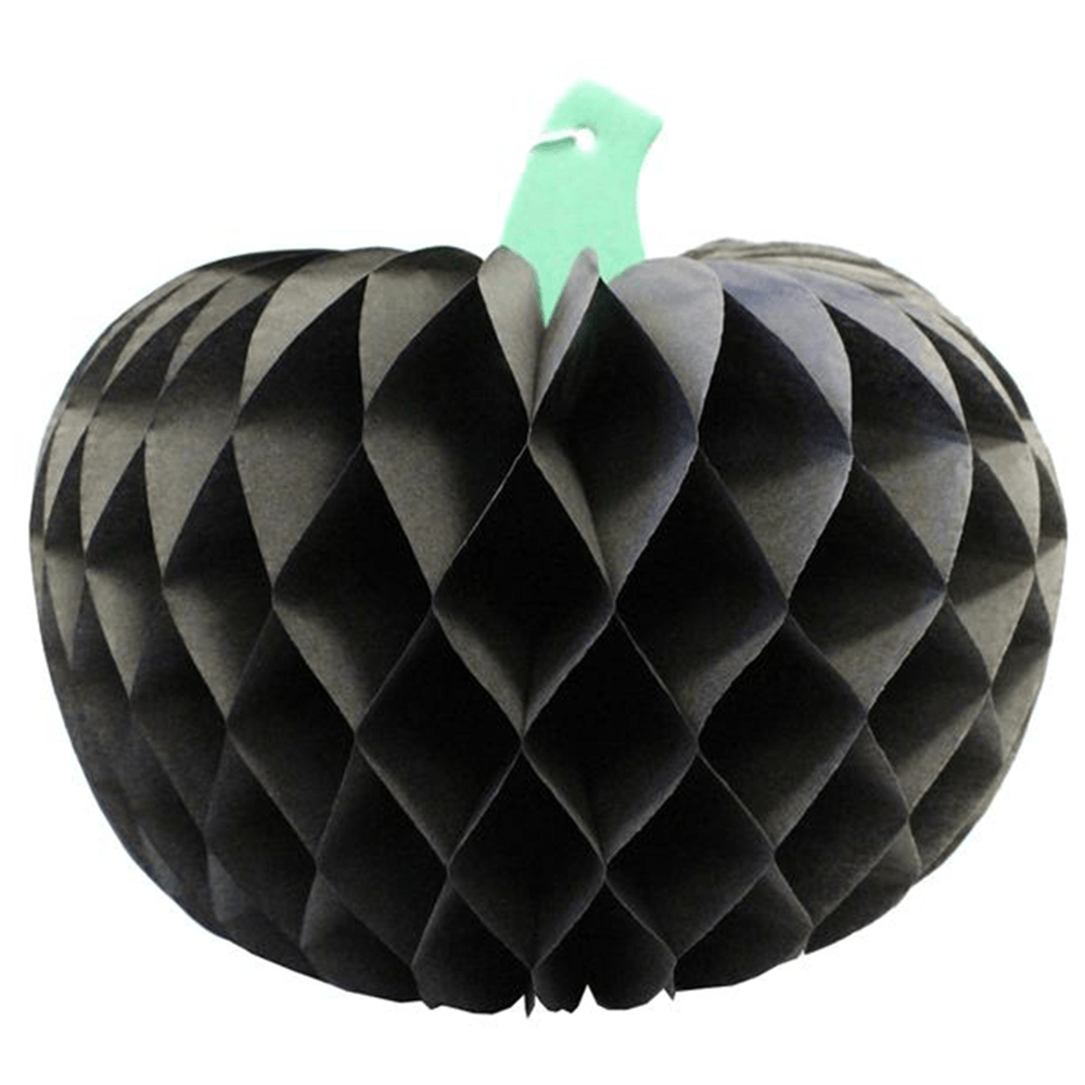 Honeycomb Tissue Paper Pumpkin, 10" -  Black, Shopsweetluluss