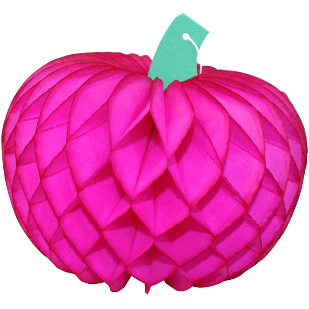 Honeycomb Tissue Paper Pumpkin, 10" - Cerise, Shopsweetluluss