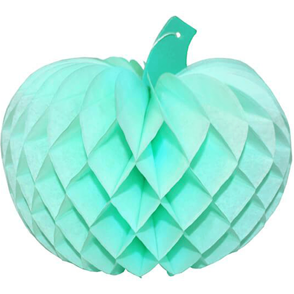 Honeycomb Tissue Paper Pumpkin, 10" -  Mint, Shopsweetluluss