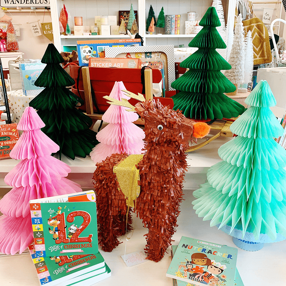 Honeycomb Tissue Paper Tree, Peach - 2 Size Options, Shopsweetluluss
