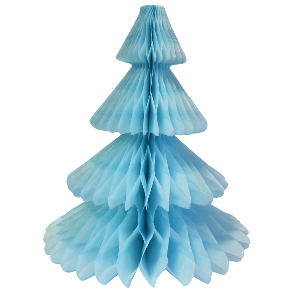 Honeycomb Tissue Paper Tree, Light Blue - 2 Size Options, Shopsweetluluss