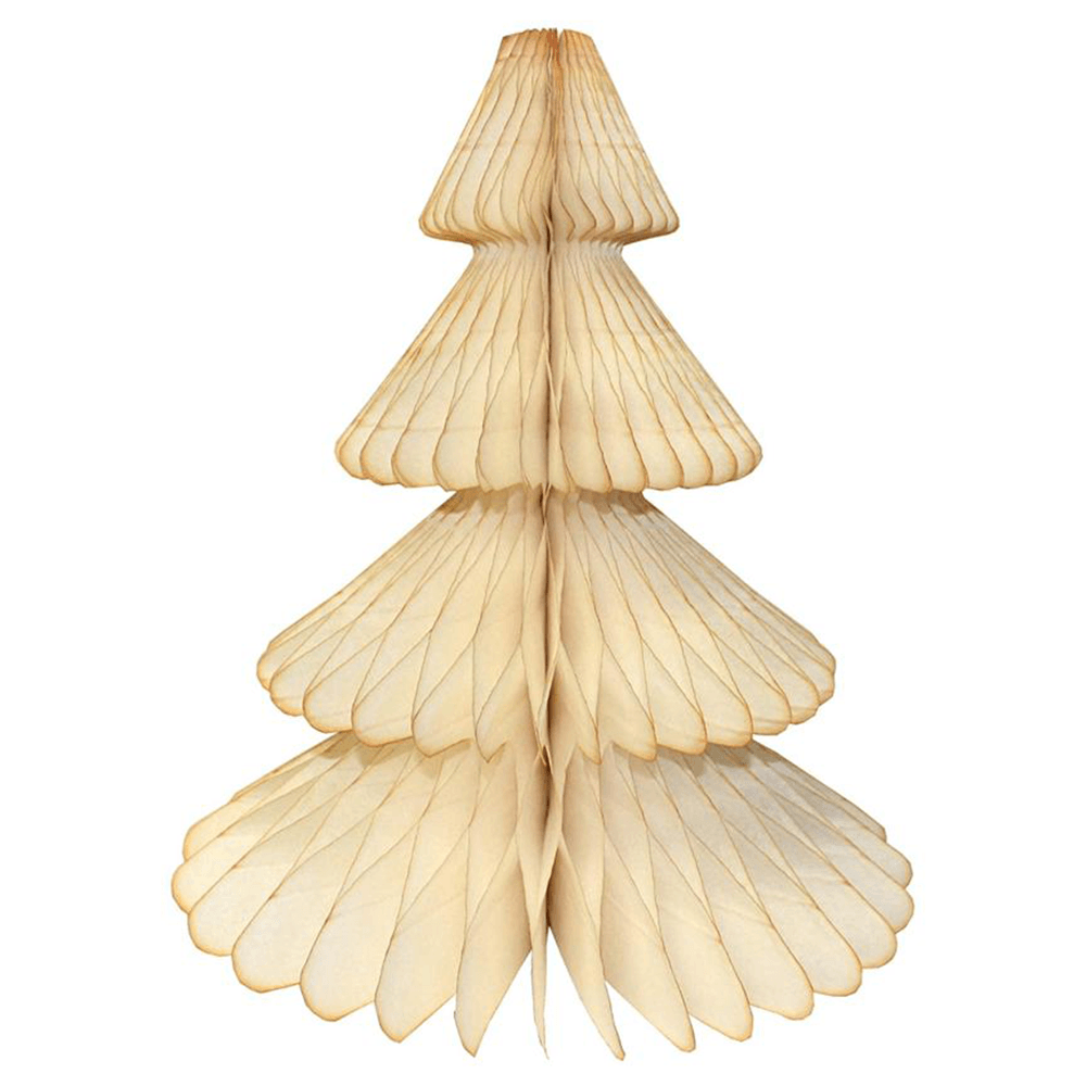 Honeycomb Tissue Paper Tree, Vintage Ivory - 2 Size Options, Shopsweetluluss