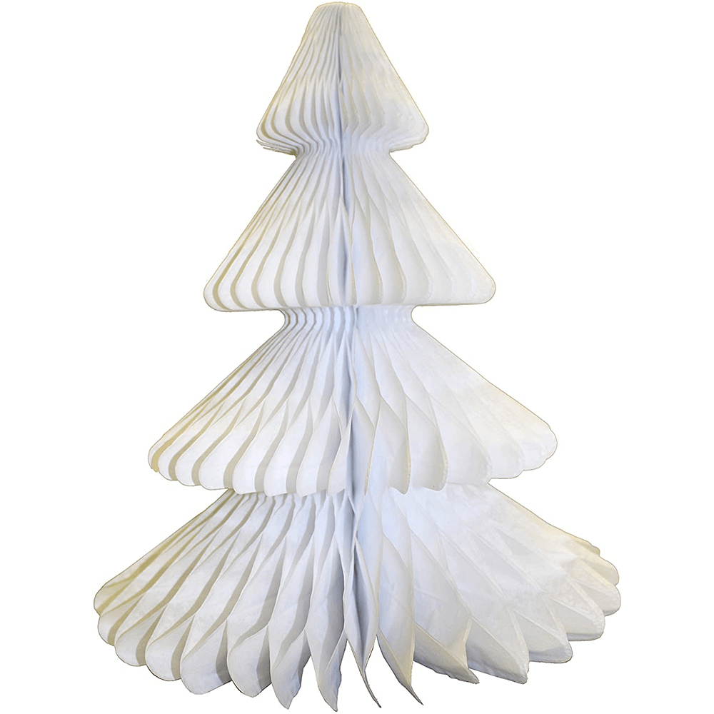  Honeycomb Tissue Paper Tree, White - 2 Size Options, Shopsweetluluss