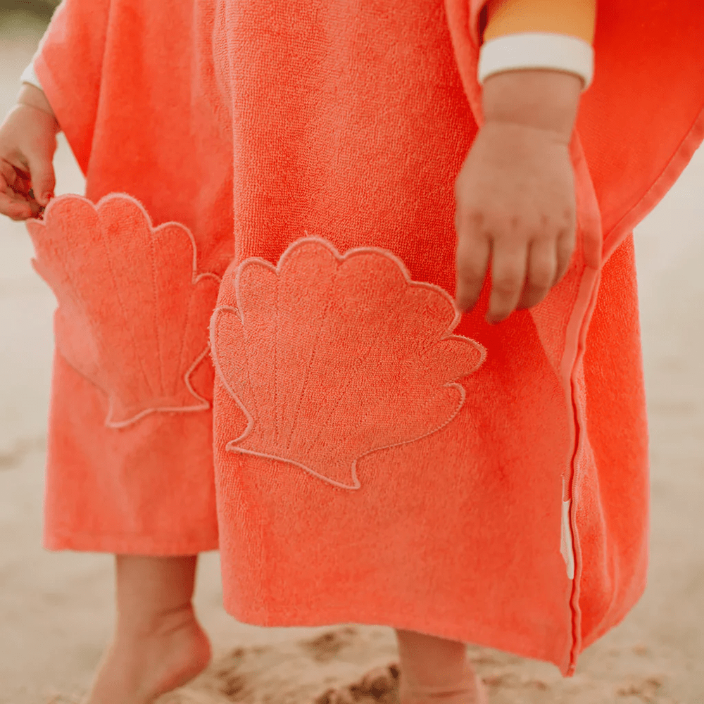 Hooded Terry Beach Towel, Ocean Treasure - Neon Rose, Shopsweetluluss