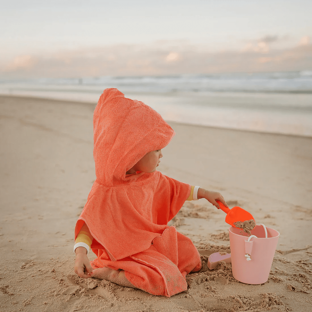 Hooded Terry Beach Towel, Ocean Treasure - Neon Rose, Shopsweetluluss
