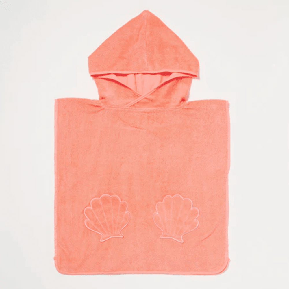 Hooded Terry Beach Towel, Ocean Treasure - Neon Rose, Shopsweetluluss