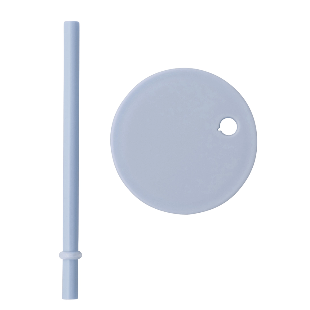 Kids Personal Drinking Glass Straw Lid - Light Blue, Shopsweetluluss