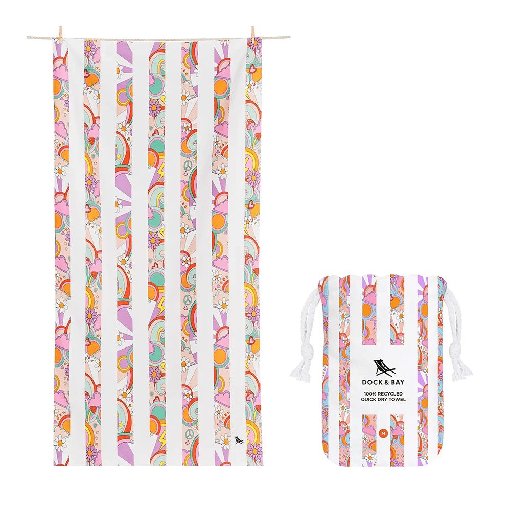 Kids Quick Dry Beach Towel, Pink Power - 2 Size Options, Shopsweetluluss
