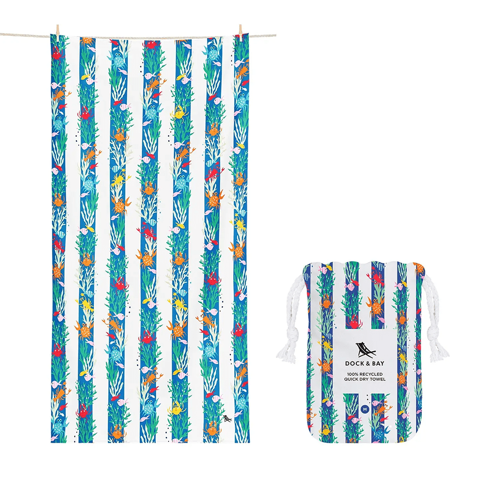 Kids Quick Dry Beach Towel, Reef - 2 Size Options, Shopsweetluluss