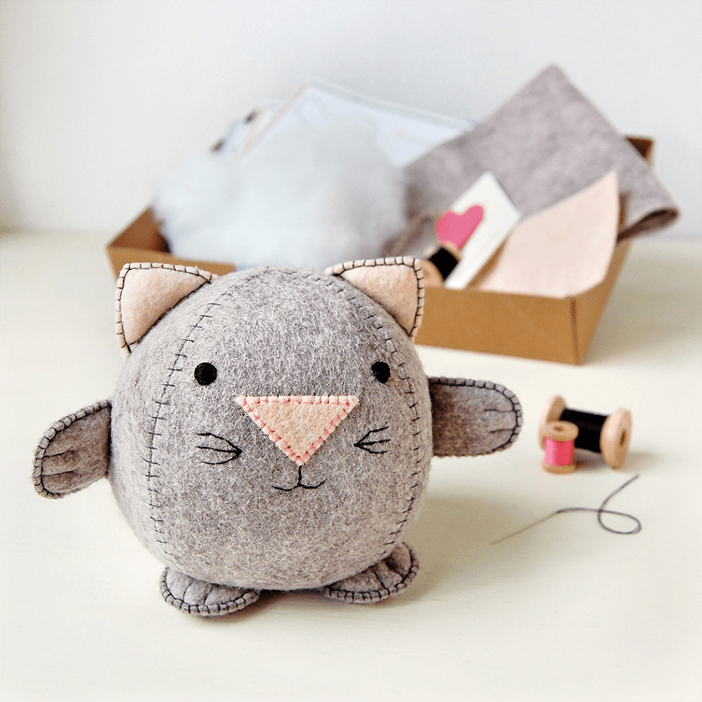 Kitten Felt Craft Kit, Shopsweetluluss