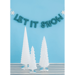 Let It Snow Wool Felt Garland, Shopsweetluluss