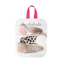 Lily Leopard Pom Pom Clips, Shopsweetluluss