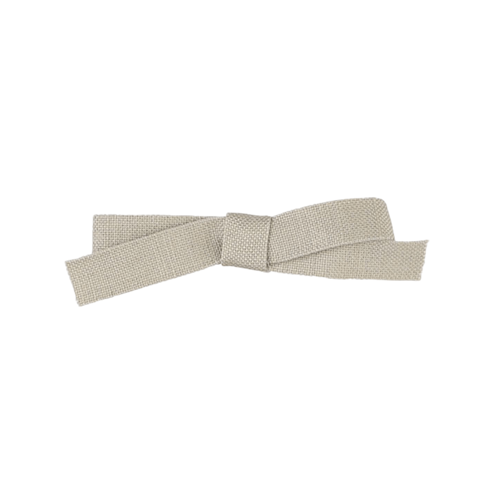 Linen Mini Bow - Tan, Shopsweetluluss
