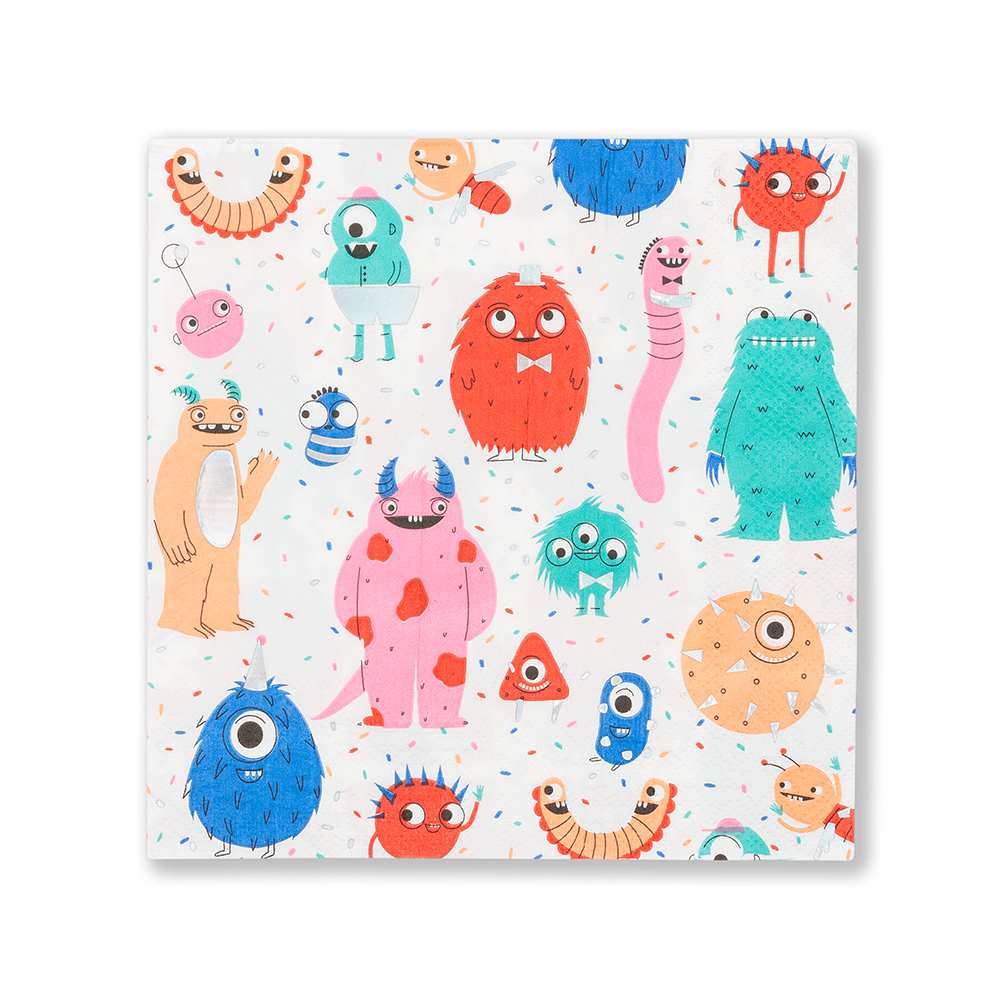 Little Monsters Large Napkins, Shopsweetluluss