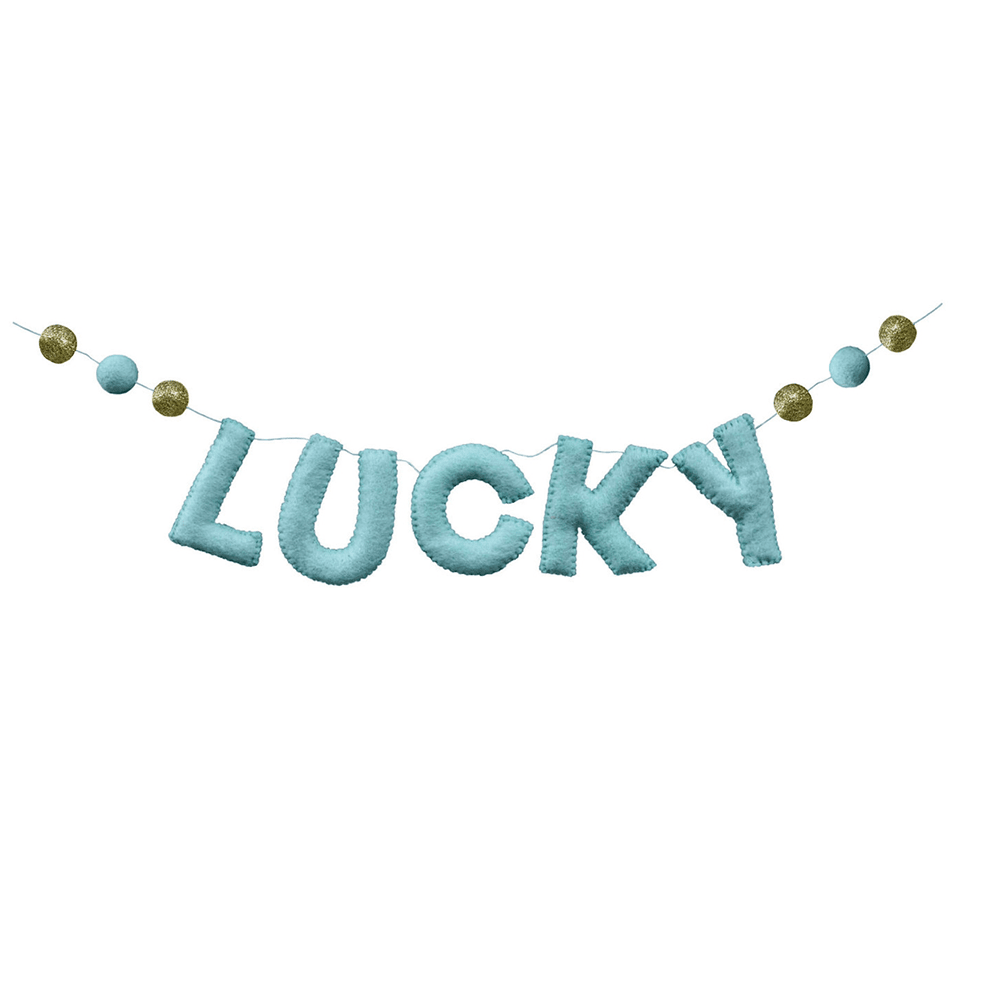 Lucky Wool Felt Garland, Shopsweetluluss