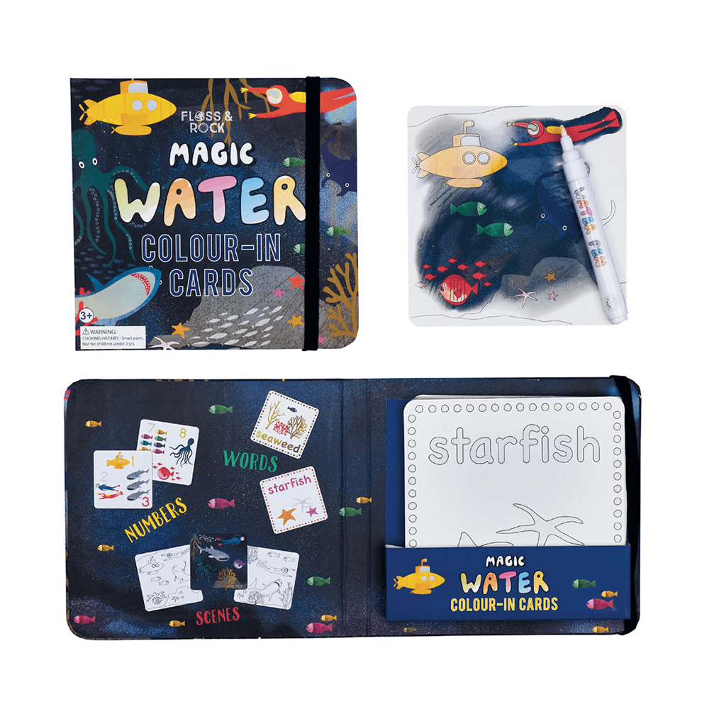 Magic Water Colour-in Cards Set - Deep Sea, Shopsweetluluss
