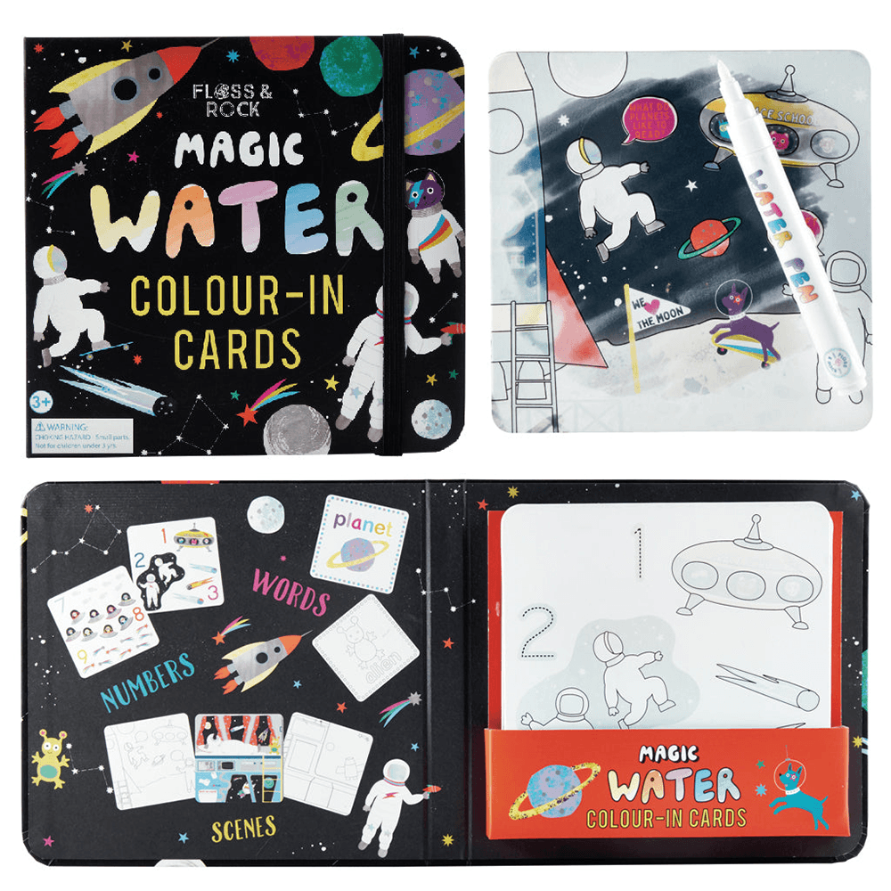 Magic Water Colour-in Cards Set - Space, Shopsweetluluss