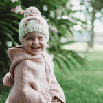 Mauve Rainbow Knit Hat, Shopsweetluluss