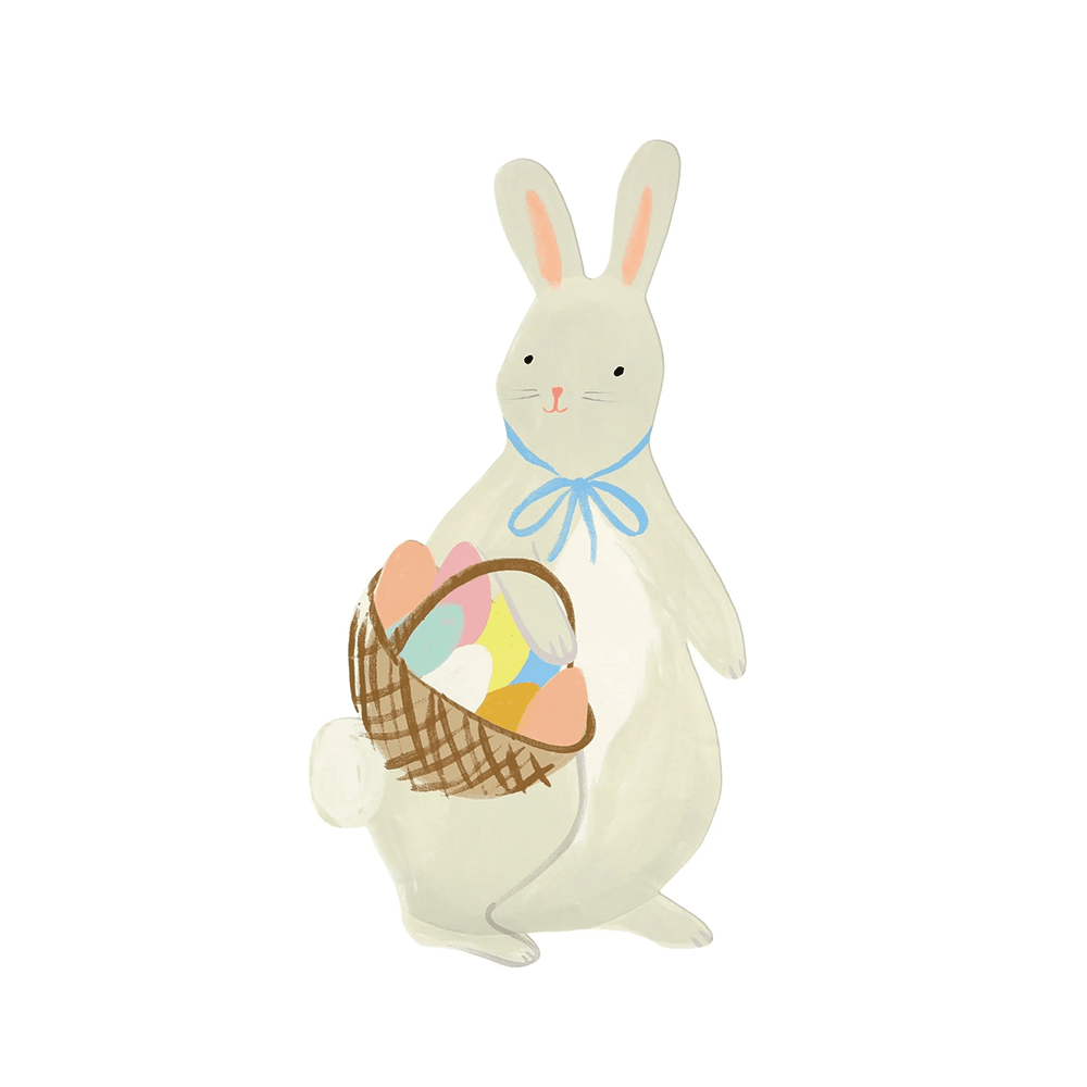 Meri Meri Bunny with Basket Plates, Shopsweetluluss