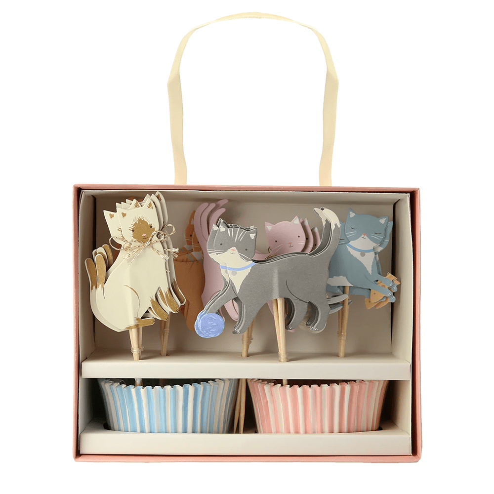 Meri Meri Cute Kitten Cupcake Kit, Shopsweetluluss