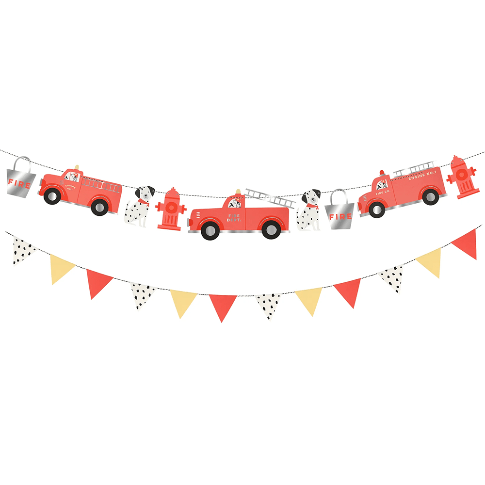Meri Meri Fire Truck Garland, Shopsweetluluss
