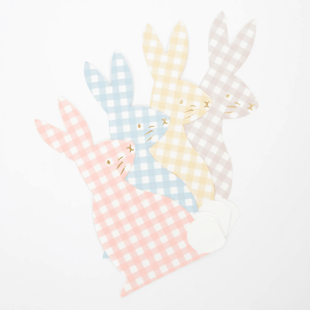 Meri Meri Gingham Bunny Napkins, Shopsweetluluss