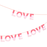 Meri Meri Ombre Love Garland, Shopsweetluluss