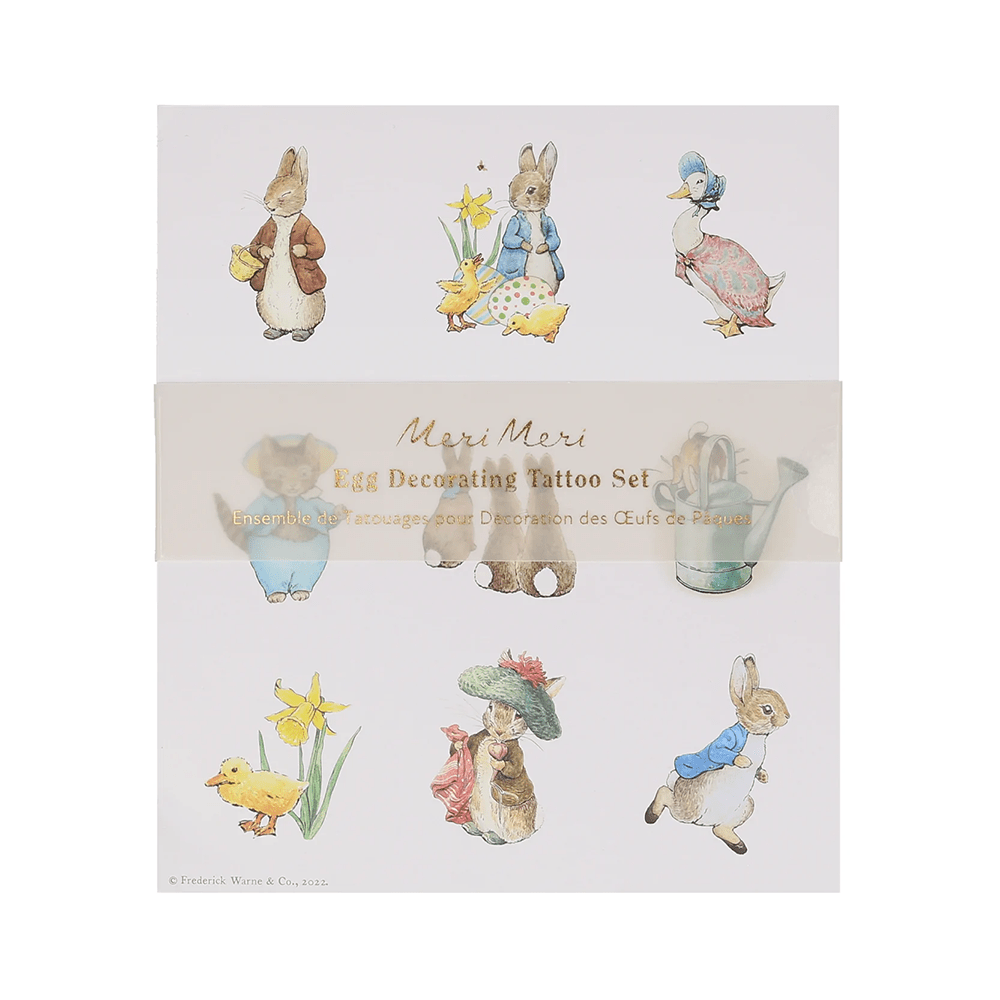 Meri Meri Peter Rabbit in the Garden Egg Decorating Tattoos, Shopsweetluluss