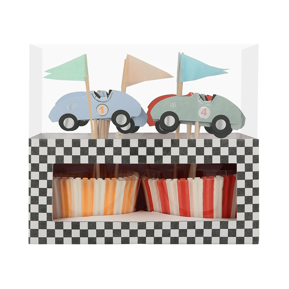 Meri Meri Race Car Cupcake Kit, Shopsweetluluss