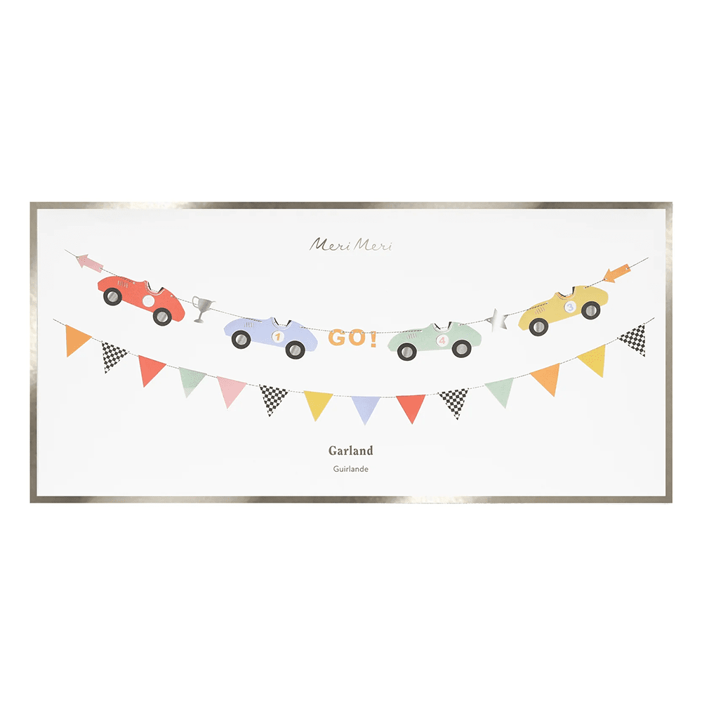 Meri Meri Race Cars Garland, Shopsweetluluss