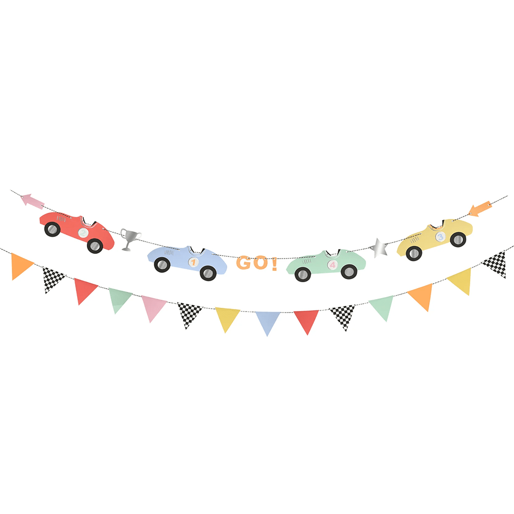Meri Meri Race Cars Garland, Shopsweetluluss