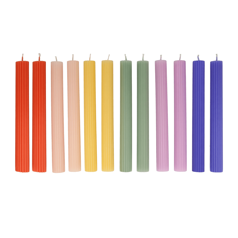 Meri Meri Rainbow Table Candles, Shopsweetluluss